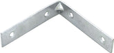 Prosource CB-Z03-013L Corner Brace, 3 in L, 3 in W, 3/4 in H, Steel, Zinc-Plated, 2.6 mm Thick Material